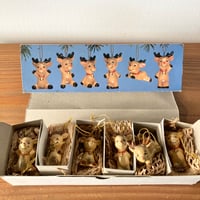 トナカイ オーナメント 6コセット 箱入り ENESCO 1979年