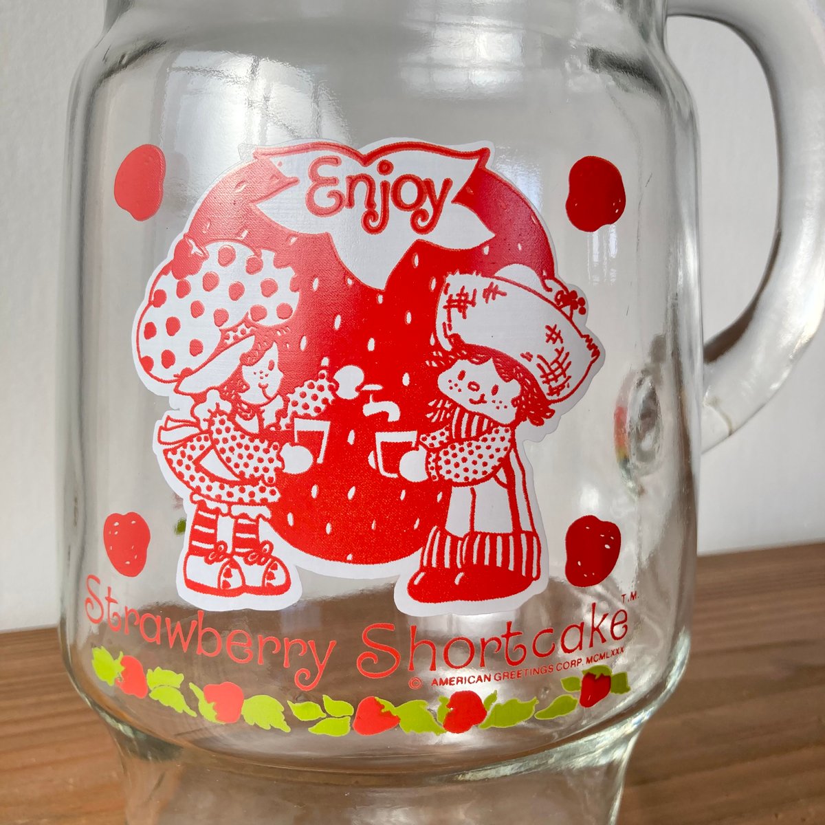 ストロベリーショートケーキ ガラスピッチャーとキャニスターセット Strawberry Shortcake ストロベリーショートケーキ ガラスピッチャー