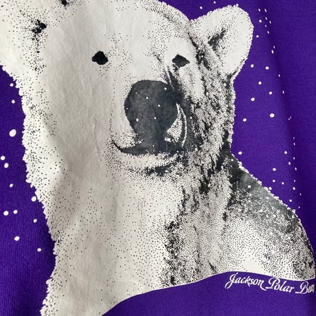 JACKSON POLAR BEARS ポーラーベア シロクマ フェイス アニマル柄 動物柄 スウェット 1980～1990s