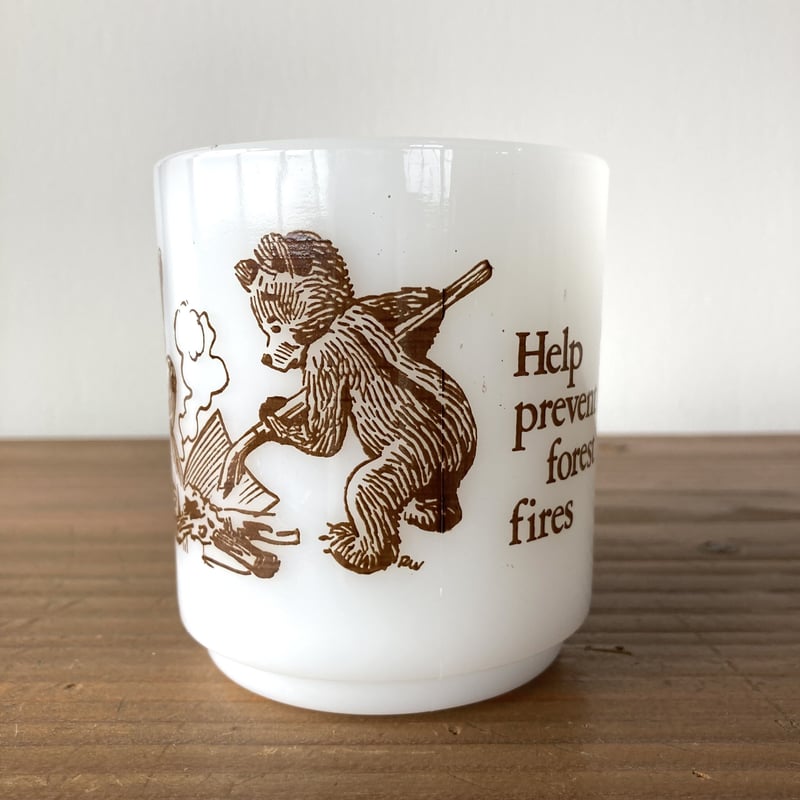 ■美品■グラスベイク スモーキーベア マグカップ アメリカ製 #572-2 GLASBAKE Smokey Bear グラスベイク スモーキーベア マグカップ | MIL