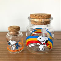 SNOOPY スヌーピー ガラスキャニスター 2点セット