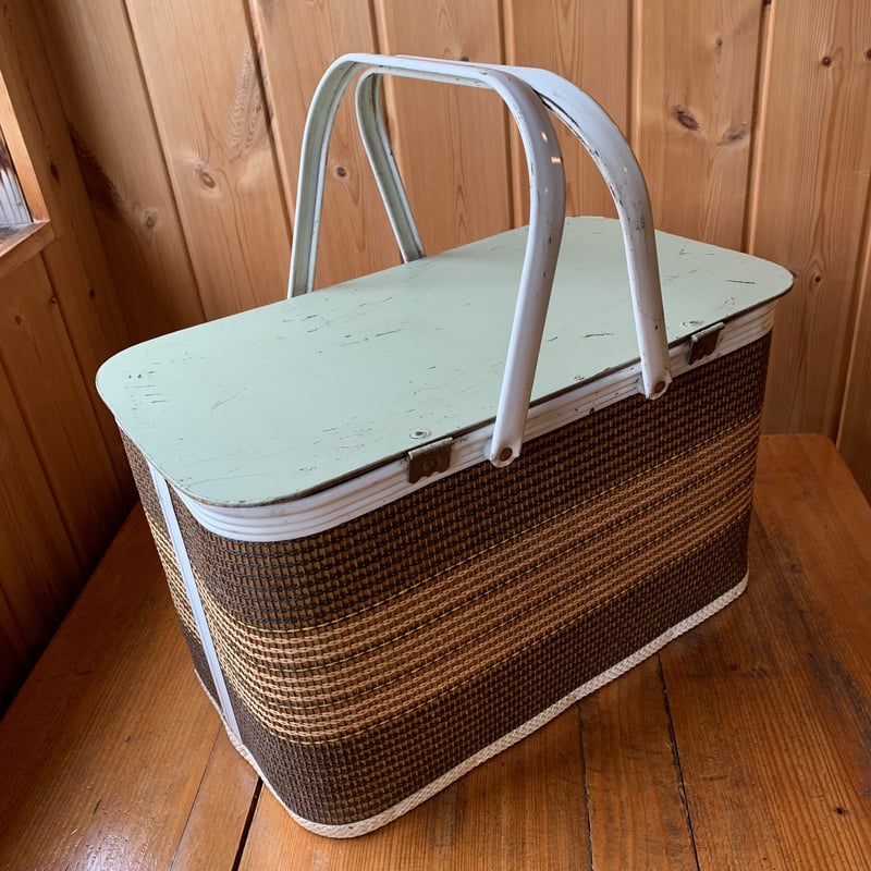 Picnic Basket Redmon ピクニックバスケット 1960年代 ブラウン vin