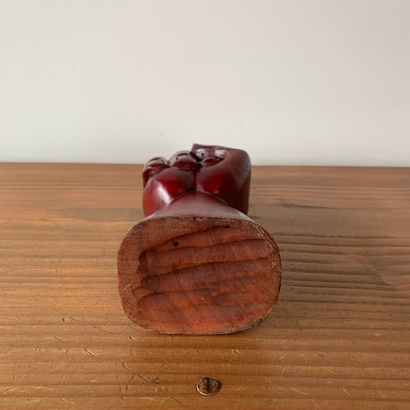 WOODEN FUCK SIGN FIGURINE 1970s ピースサイン ファックサイン 木彫置物 vintage