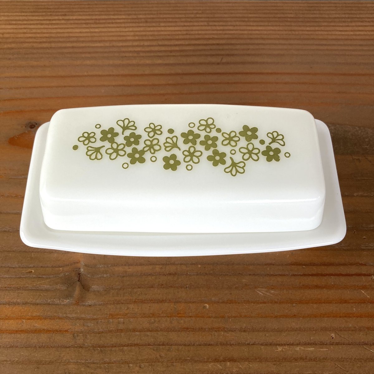 OLD PYREX バターケース　クレイジーデイジー　スプリングブロッサム OLD PYREX バターケース クレイジーデイジー スプリング