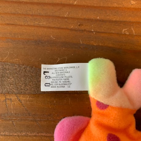 ty vintage LIPS THE FISH Teenie Beanie Babies ぬいぐるみ 2000年 ヴィンテージ  NOS デッドストック McDonald corp