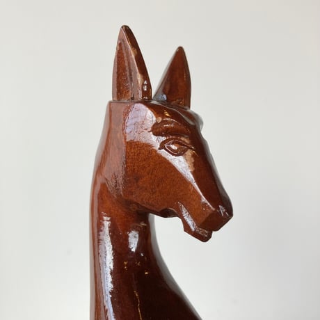 カンガルー 木彫り ペンスタンド