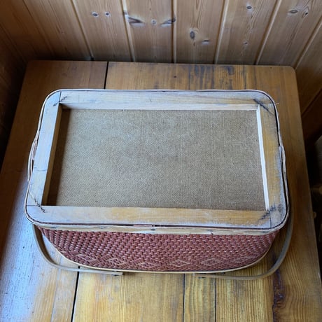 Picnic Basket  ピクニックバスケット 1950年代 レッド vintage