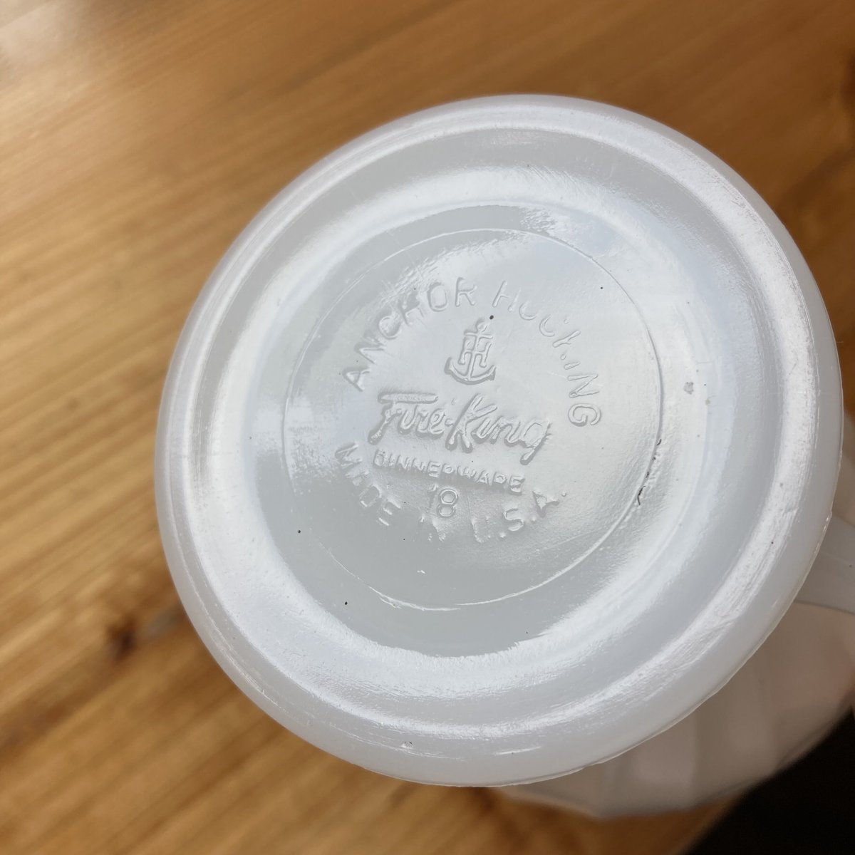 FIRE KING ファイヤーキング ホワイト シェル ゴールドリム クリーマー