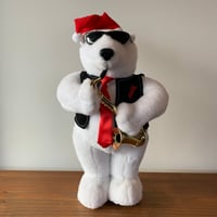 Jazz Polar Bear Coca-Cola Holding Saxophone vintage 1990s 動くポーラーベア コカコーラ ヴィンテージ