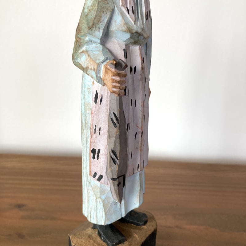 Canada Quebec Wood Carving ケベック木彫り彫刻 ／Old Woman
