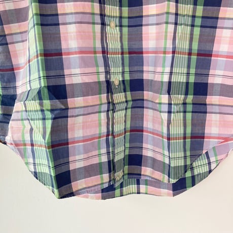 Ralph Lauren半袖シャツ ピンク･ブルー･グリーン／USED