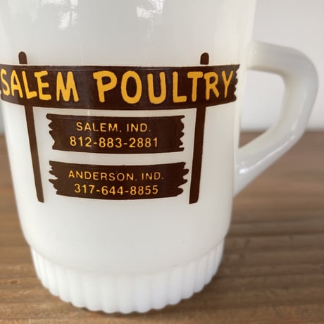 FIRE KING ファイヤーキング SALEM POULTRYマグカップ②
