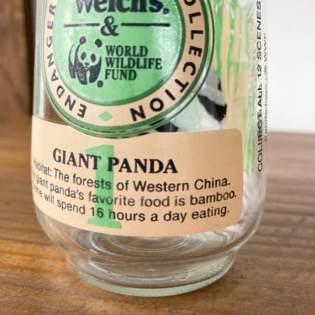Welch's WWF ENDANGERED SPECIES COLLECTION 1 ウェルチ グラス パンダ