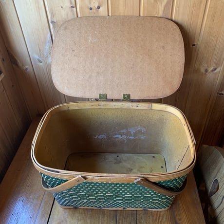 Picnic Basket ピクニックバスケット 1950年代 グリーン vintage