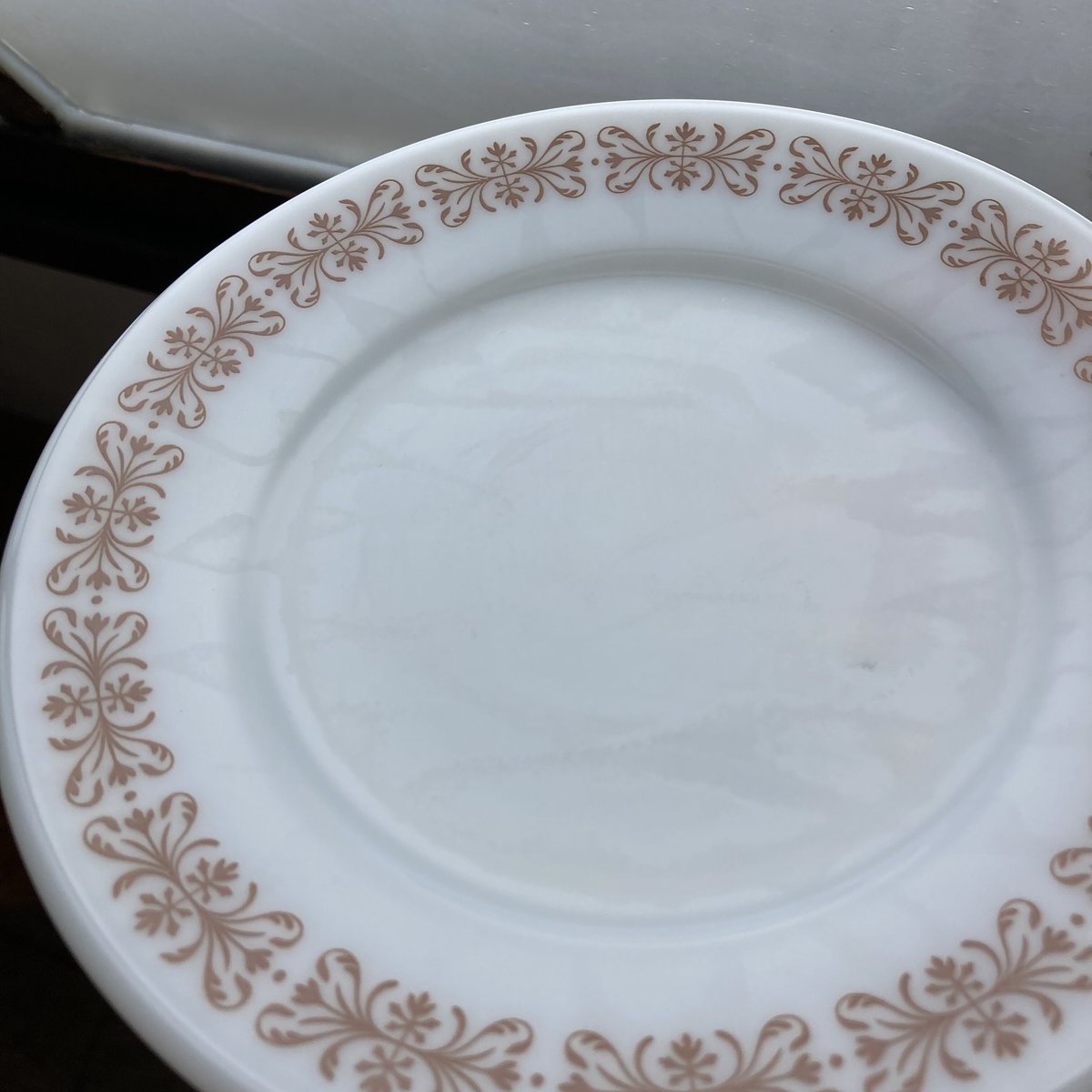 米軍 実物 OLD PYREX デザートプレート② PYREX オールドパイレックス サラダプレート／Copper Filigree B