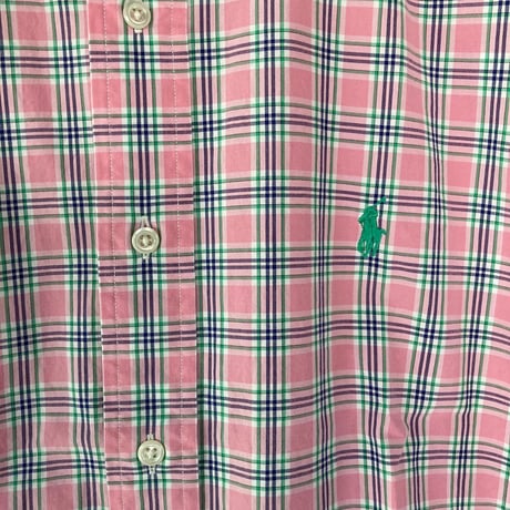 Ralph Lauren 半袖シャツ ピンク／USED