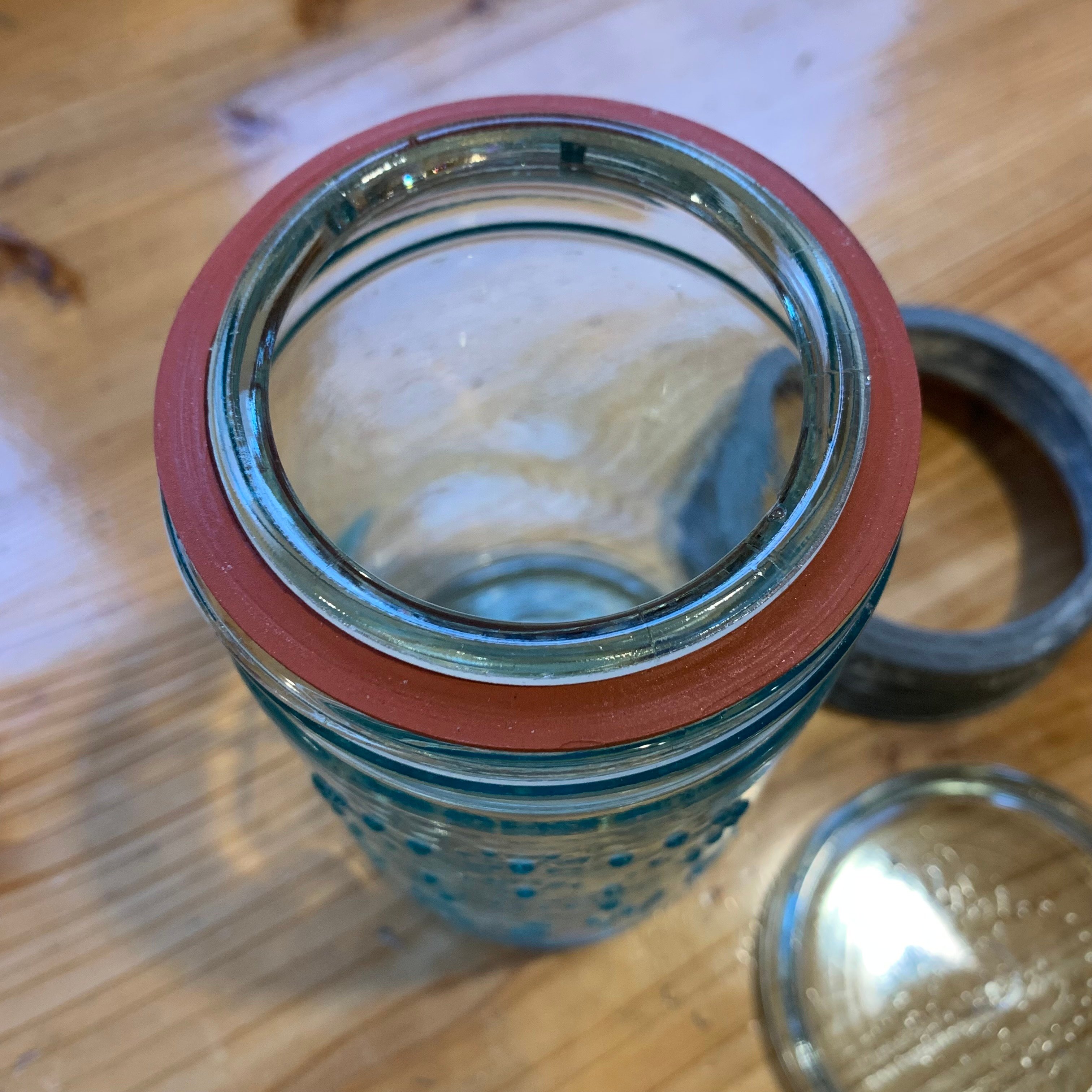 CROWN MASON JAR 1930s クラウン 4 保存瓶 小 密封容器 カナダ vin