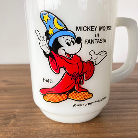 FIRE KING ANCHOR HOCKING Disney Mickey Fantasia ファイヤーキング ミッキー ファンタジア マグカップ