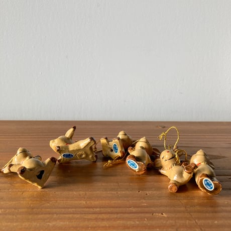 トナカイ オーナメント 6コセット 箱入り ENESCO 1979年