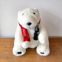 Coca-Cola コカ・コーラ ポーラーベア シロクマ ポンポンマフラー ぬいぐるみ デッドストック 箱入り 1990s
