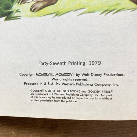 Walt Disney's Snow White and the Seven Dwarfs ディズニー 白雪姫と7人のこびと リトルゴールデンブック 1979年