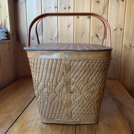 Picnic Basket ピクニックバスケット 1960年代 ブラウン vintage