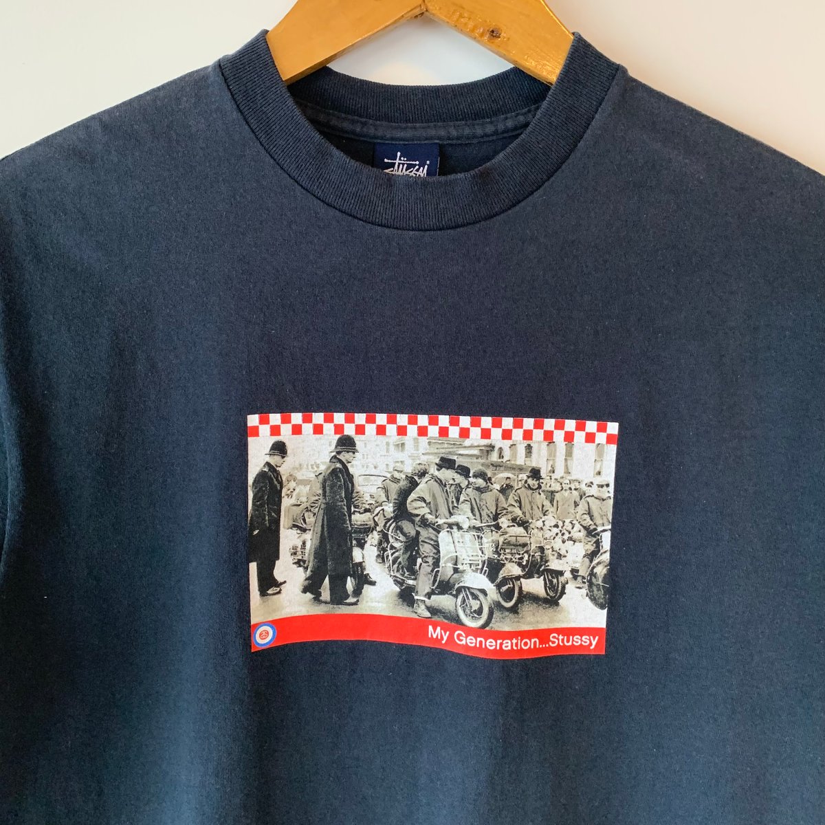 STUSSY 1990s My Generation MODS 紺タグ S/S TEE M O