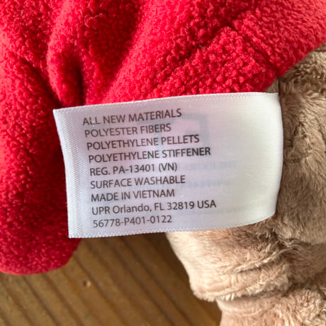 E.T.ぬいぐるみ 赤パーカ UNIVERSAL STUDIOS 紙タグつき