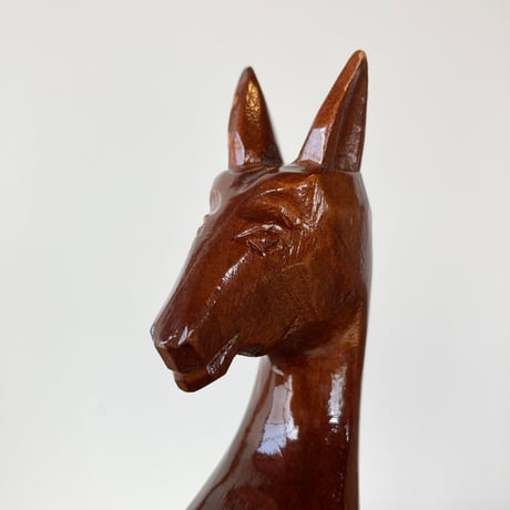 カンガルー 木彫り ペンスタンド