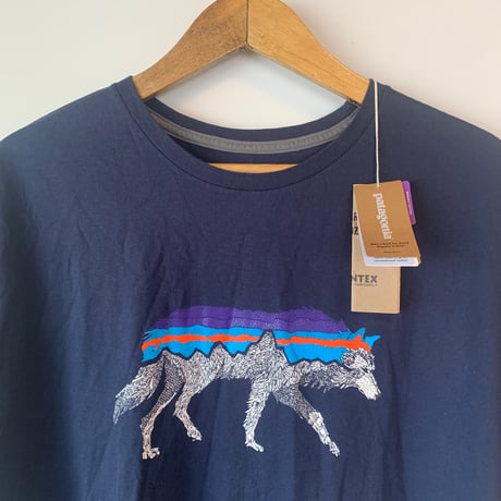 patagonia S/S XL BACK FOR GOOD WOLF NOS デッドストック 極上美品 パタゴニア オーガニックコットン ウルフ 狼 VINTAGE