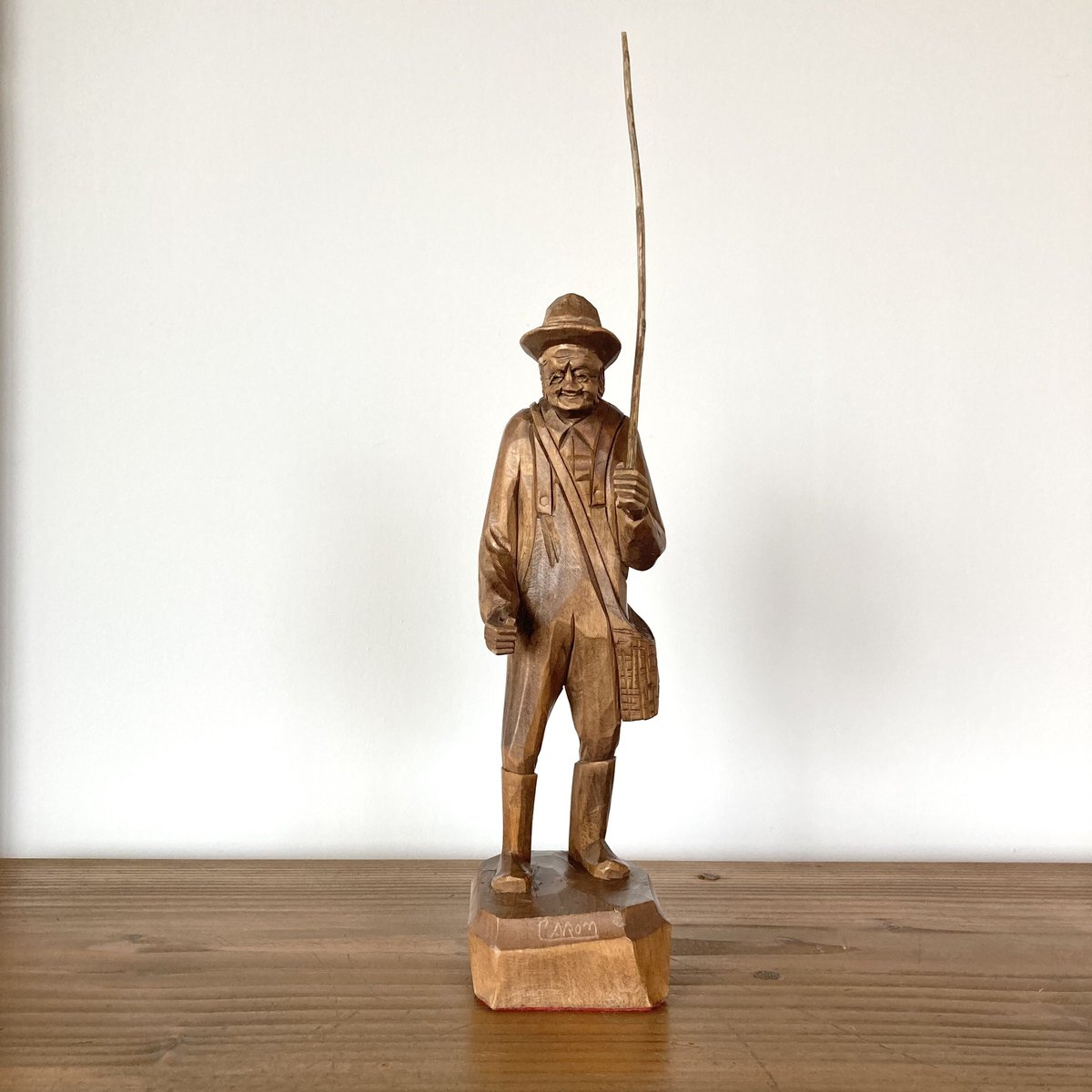 天然木彫り 特大 アヒル 置物 工芸品 手作り オブジェ 飾り 一刀彫