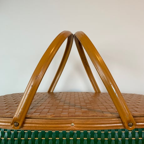 Hawkeye BURLINGTON BASKET CO. 箱入り 1960年代 ピクニックバスケット