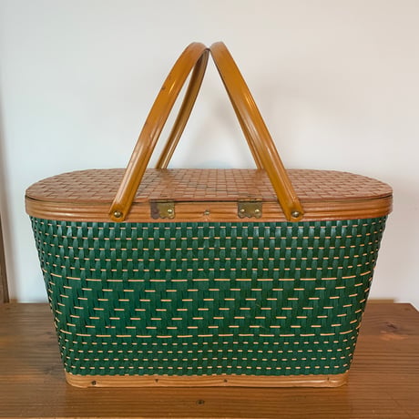 Hawkeye BURLINGTON BASKET CO. 箱入り 1960年代 ピクニックバスケット