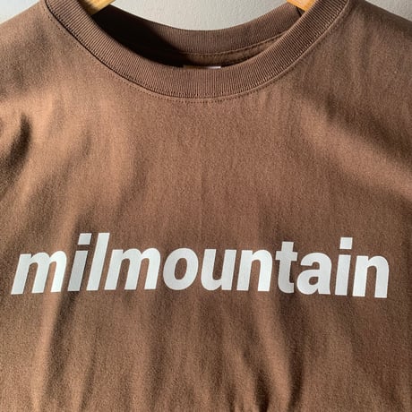 milmountain LOGO BROWN S/S TEE 6.2oz ミルマウンテン ミルTEE