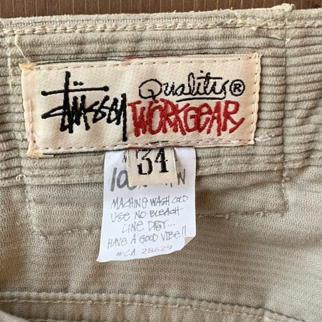 STUSSY コーデュロイパンツ 1990年代 made in USA