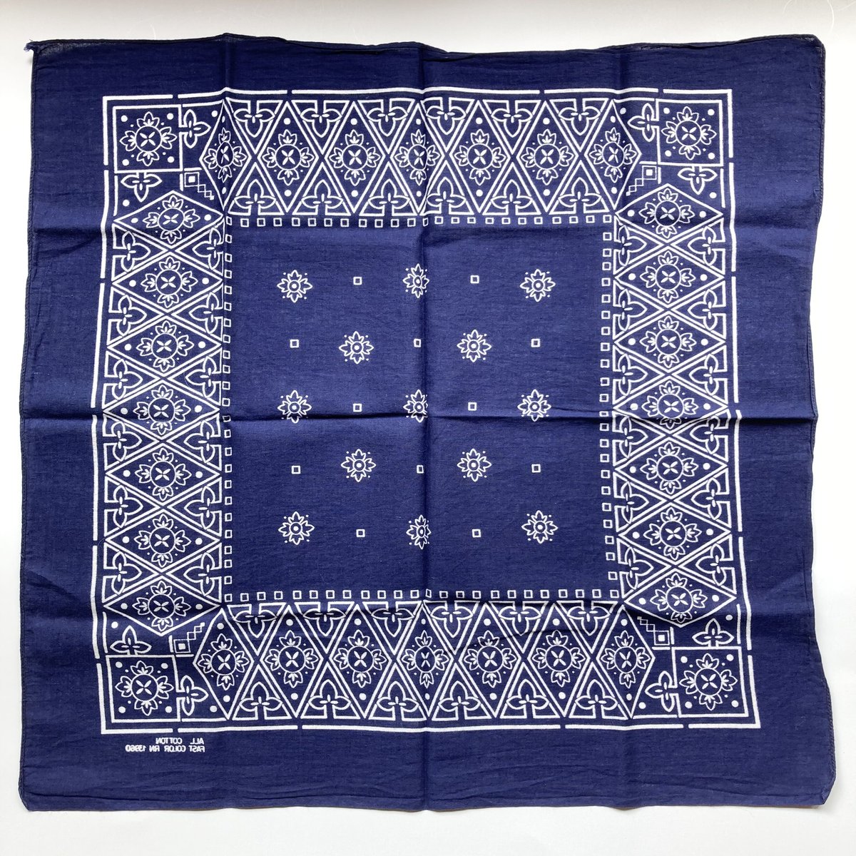 ヴィンテージ バンダナ ネイビー 1960～1970s ／20 | MILMOUNTAIN S