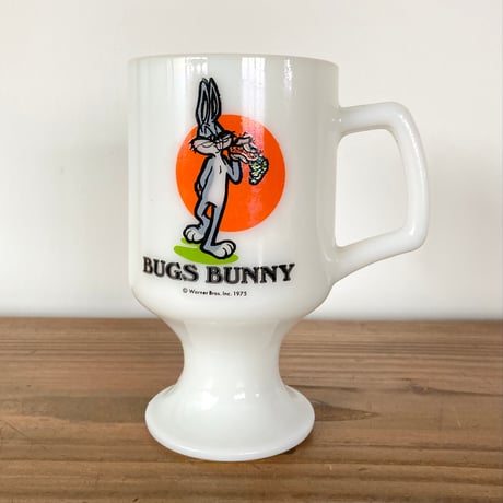 フェデラル1975年製 Bugs Bunny ミルクガラス マグカップ フェデラル