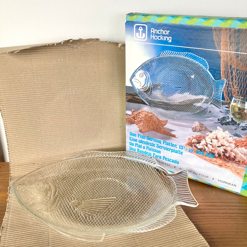 Anchor Hocking Fish Serving Platter アンカーホッキング 魚