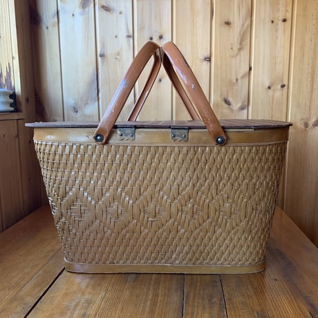 Picnic Basket ピクニックバスケット 1960年代 ブラウン vintage