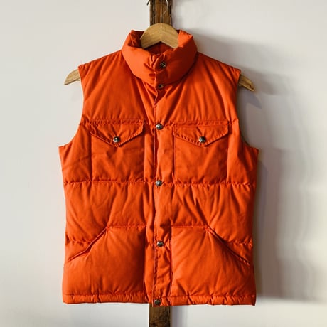 THE NORTH FACE 茶タグ 65/35クロス ダウンベスト オレンジ