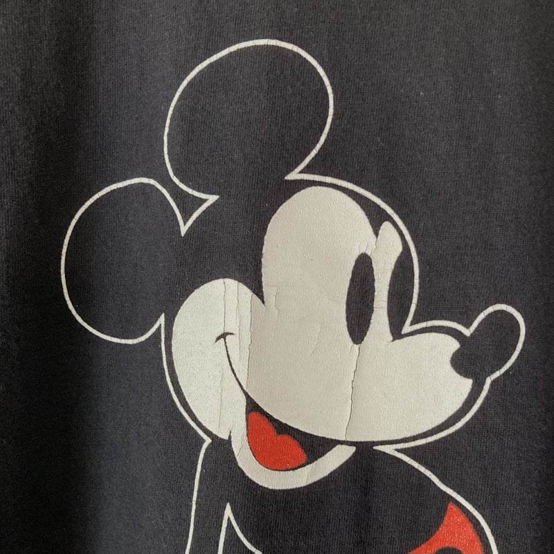 VINTAGE Mickey ミッキー S/S TEE／ブラック 1980～1990s | M