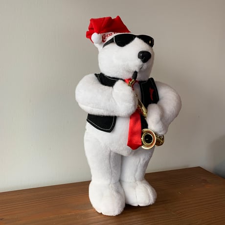 Jazz Polar Bear Coca-Cola Holding Saxophone vintage 1990s 動くポーラーベア コカコーラ ヴィンテージ