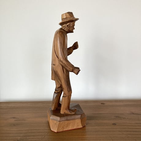 CARON Wood Carving ポール･エミール･キャロン 木彫り彫刻  ／Fishing
