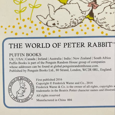 PETER RABBIT ピーターラビット P IS FOR PETER AN ABC BOOK