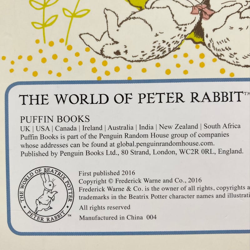 PETER RABBIT ピーターラビット P IS FOR PETER AN ABC BOO