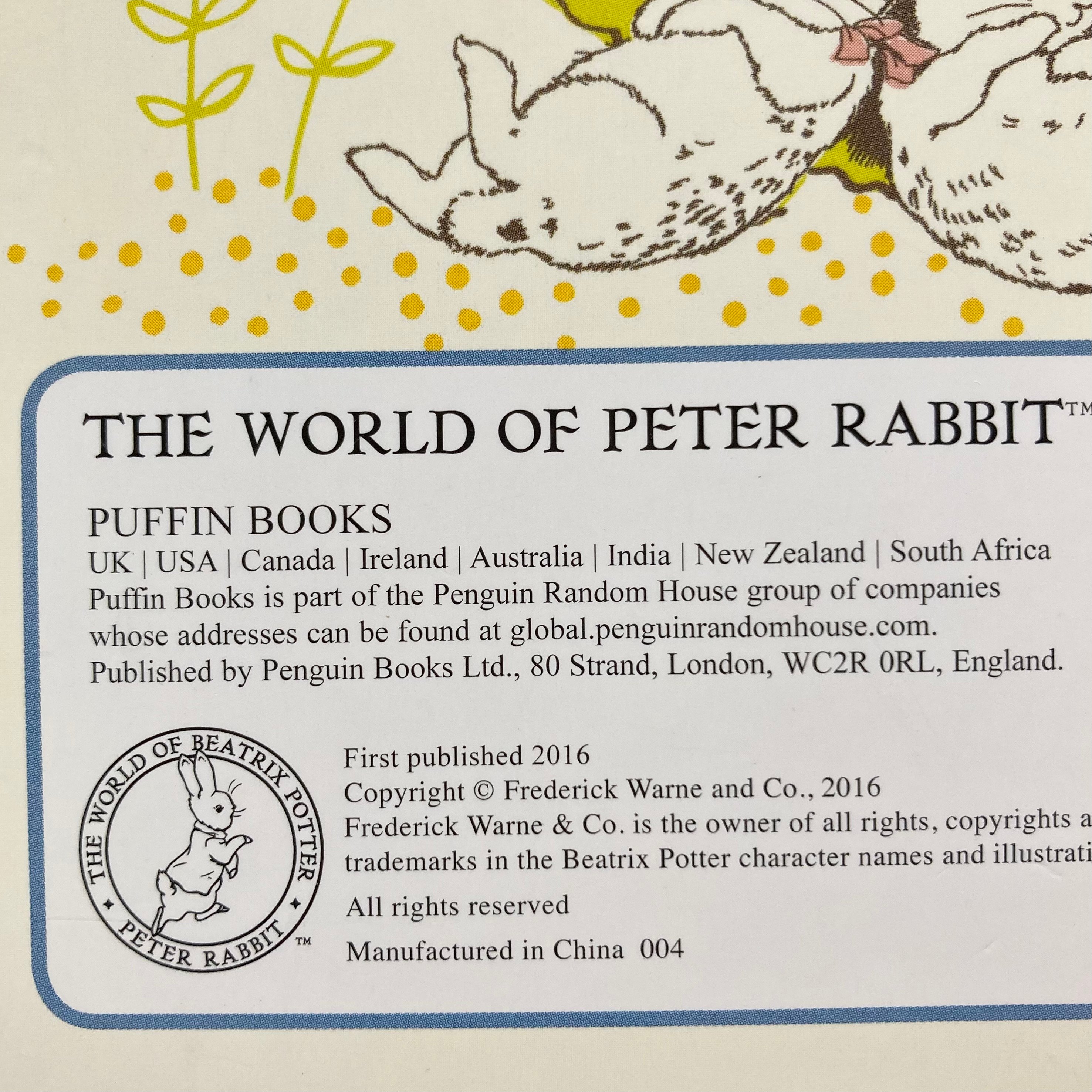 廃番品【新品未使用】 PETER RABBIT ABC 箱付き PETER RABBIT ピーターラビット P IS FOR PETER AN ABC BOO