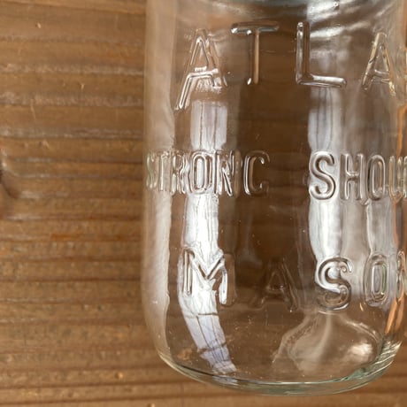 HAZEL ATLAS Strong Shoulder ヘーゼルアトラス メイソン･ジャー1920～1940s／16oz
