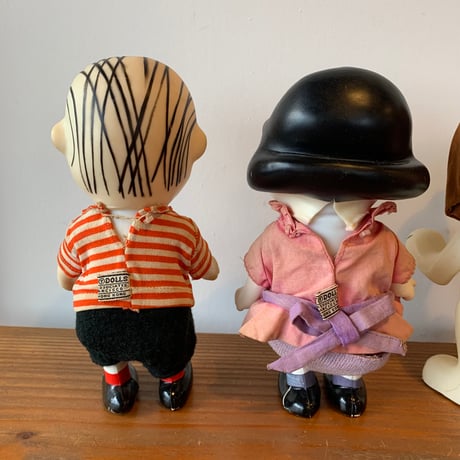 SNOOPY PEANUTS 1966 POCKET DOLLS DETERMINED スヌーピー ピーナッツ 5体セット ポケットドール 1966年 VINTAGE