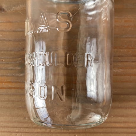 HAZEL ATLAS Strong Shoulder ヘーゼルアトラス メイソン･ジャー1920～1940s／16oz