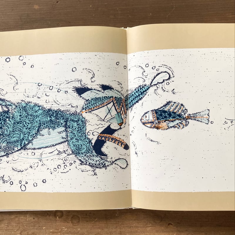 リトグラフ石版絵本　初版「小さな男の子と家」1936年刊行 藤城清治「あじさいと少年」オリジナルリトグラフ 直筆サイン